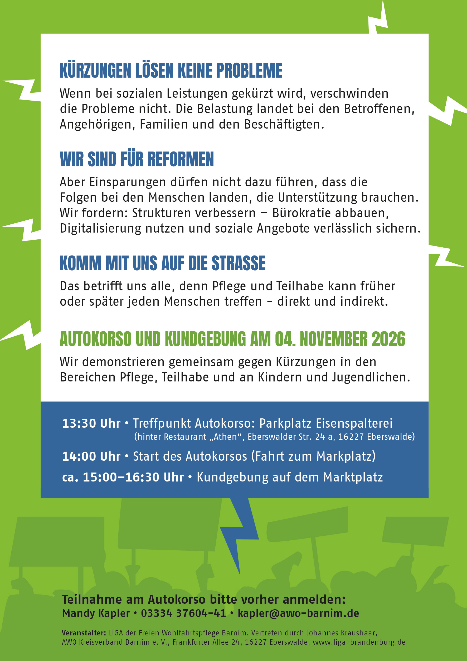 Flyer Protestaktion LIGA Barnim 2